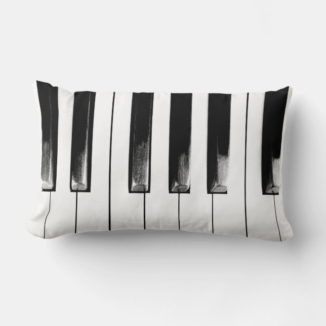 Old Piano Keys Cool Fun Lumbar Cushion (Front)