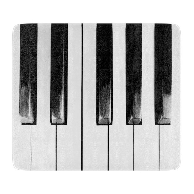 Old Piano Keys Funny Cool Cutting Board (Front)