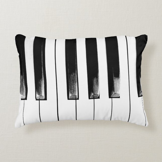 Old Piano Keys Funny Cool Decorative Cushion (Front)