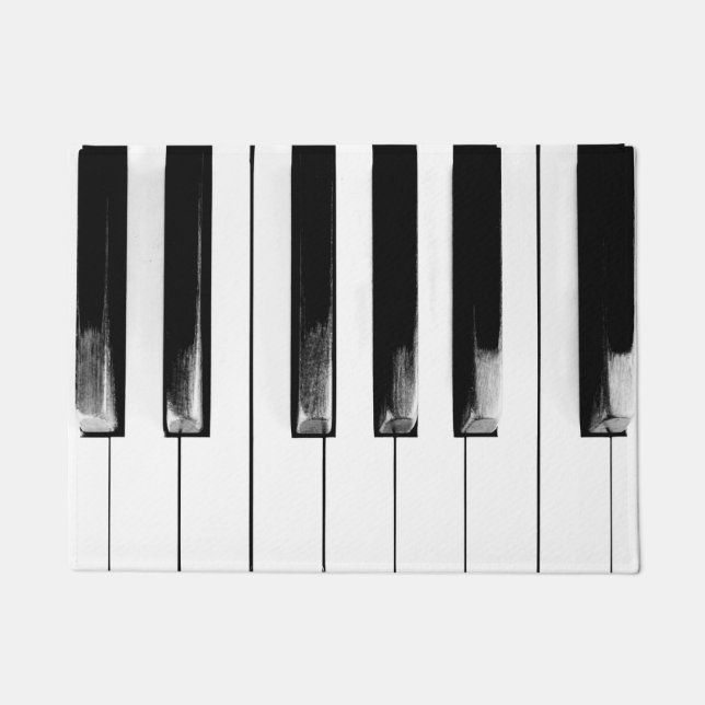 Old Piano Keys Funny Cool Doormat (Front)