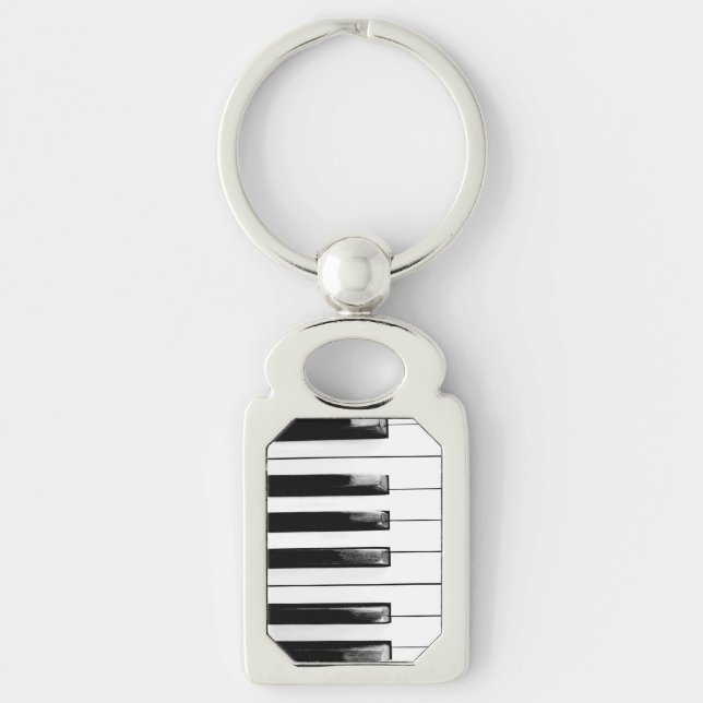 Old Piano Keys Key Ring (Front)