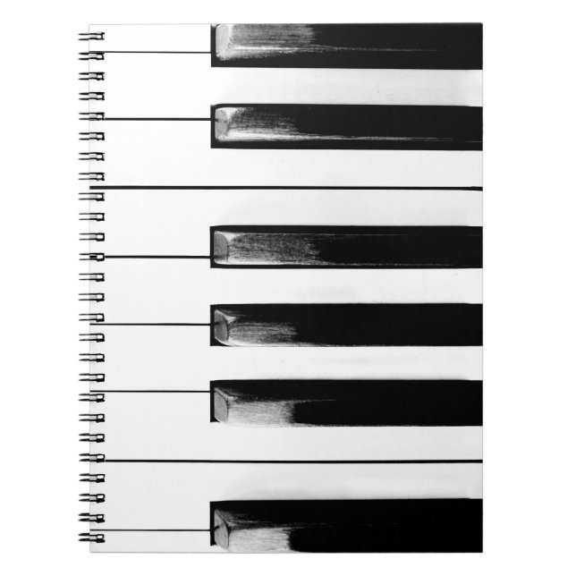 Old Piano Keys Notebook (Front)