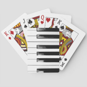 Old Piano Keys Playing Cards