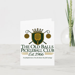 Old pickleball club funny men's 60th birthday card