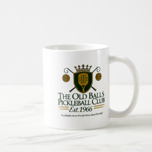 Old pickleball club funny men's 60th birthday  coffee mug