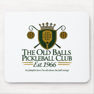 Old pickleball club funny men's 60th birthday  mouse pad