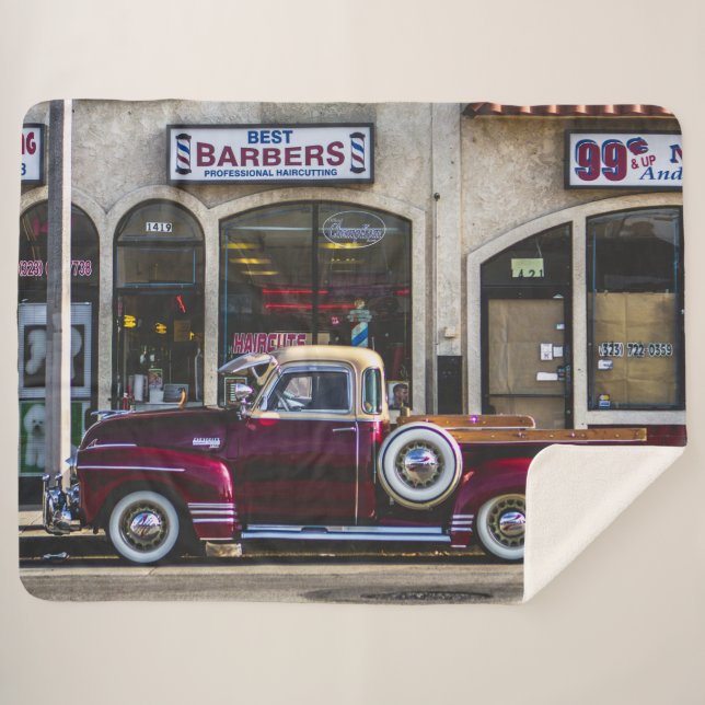 OLD PICKUP SHERPA BLANKET (Front (Horizontal))