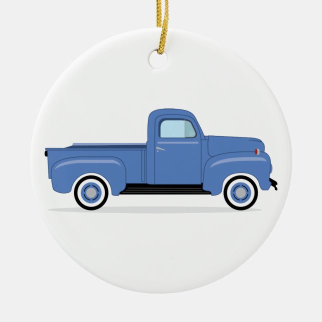 Old Pickup Truck Ceramic Ornament (Front)
