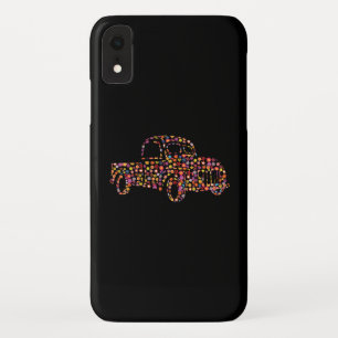 Old Pickup Truck Flower Pattern iPhone XR Case