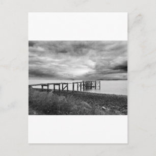 Old pier at Aberdour Silver Sand Beach, Scotland Postcard
