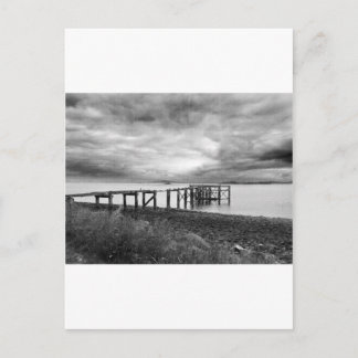 Old pier at Aberdour Silver Sand Beach, Scotland Postcard