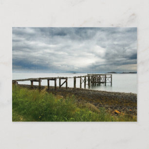 Old pier at Aberdour Silver Sand Beach, Scotland Postcard
