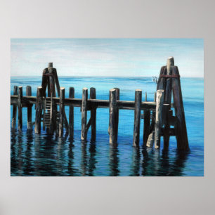 Old Pier Landscape Poster