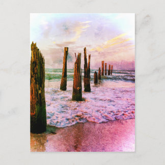 Old Pier Ocean View    Postcard