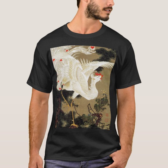 Old Pine Tree and White Phoenix by Ito Jakuchu T-Shirt (Front)
