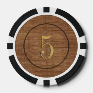 Old Pine Wooden Poker Chips