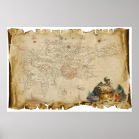 Old pirate treasure map