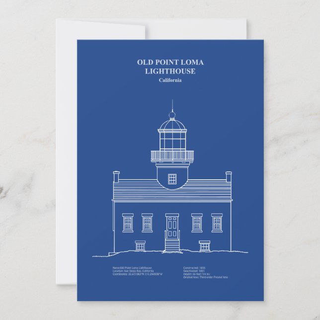 Old Point Loma Lighthouse - California – AD Thank You Card (Front)
