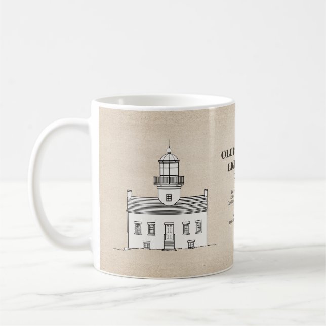 Old Point Loma Lighthouse - California - SBD Coffee Mug (Left)