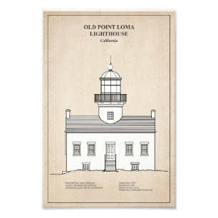 Old Point Loma Lighthouse - California - SBD Photo Print