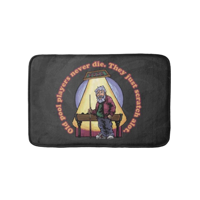 Old Pool players Bath Mat (Front)