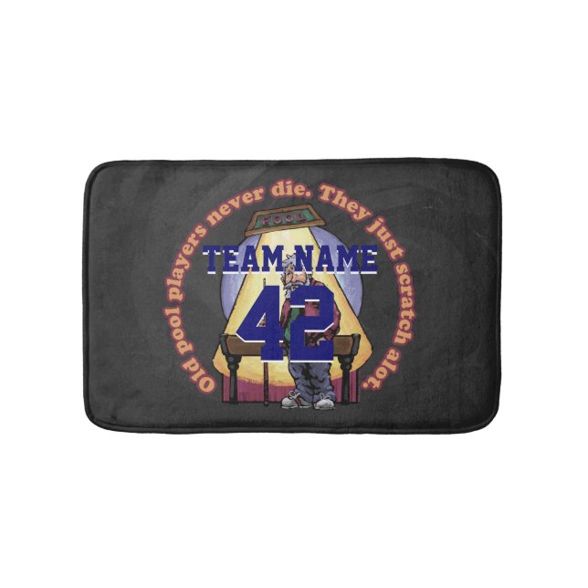 Old Pool players Bath Mat (Front)