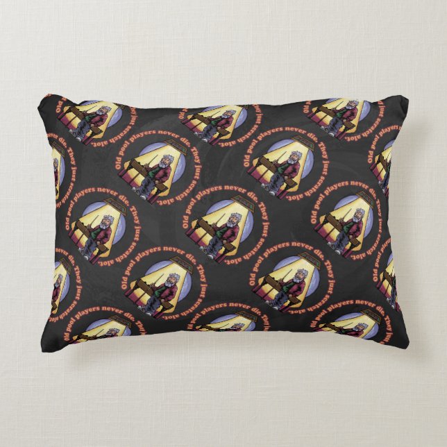 Old Pool players Decorative Cushion (Front)