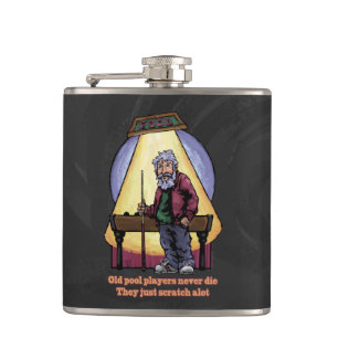 Old Pool Players Hip Flask