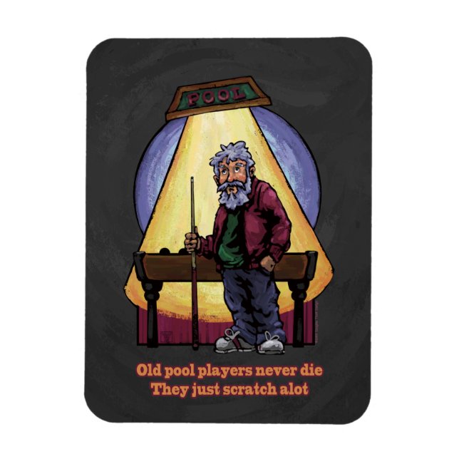 Old Pool players Magnet (Vertical)