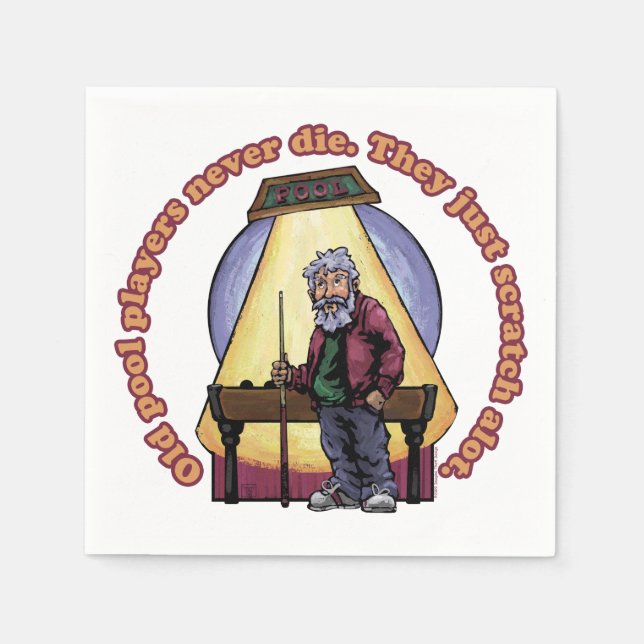 Old Pool players Napkin (Front)