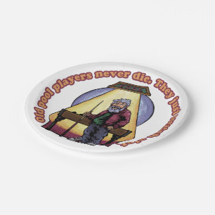 Old Pool players Paper Plate