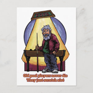 Old Pool players Postcard