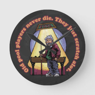 Old Pool Players Round Clock