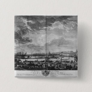Old Port of Toulon 15 Cm Square Badge