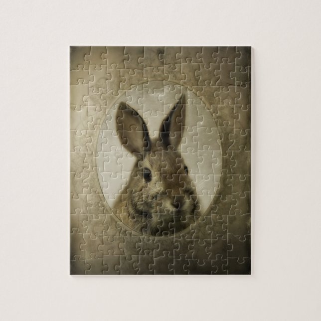 Old Portrait Of A Hare Jigsaw Puzzle (Vertical)