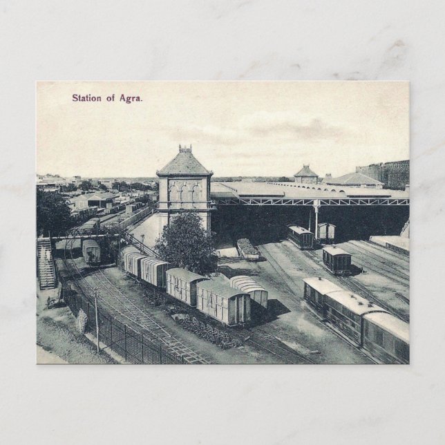 Old Postcard - Agra, India (Front)