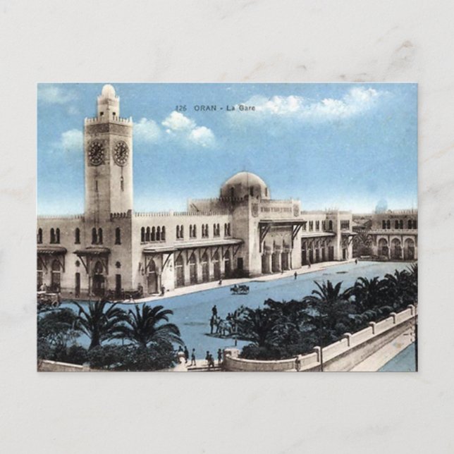 Old Postcard - Algeria - Oran - Railway Station (Front)
