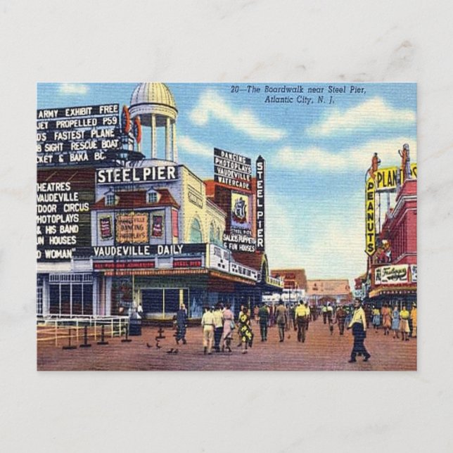 Old Postcard - Atlantic City, New Jersey, USA (Front)