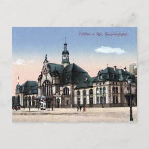 Old Postcard - Bahnhof, Koblenz, Germany