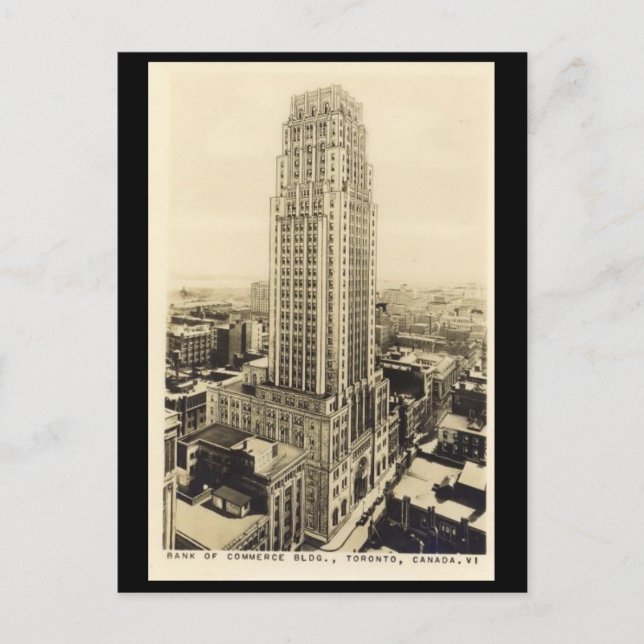 Old Postcard - Bank of Commerce Building, Toronto (Front)
