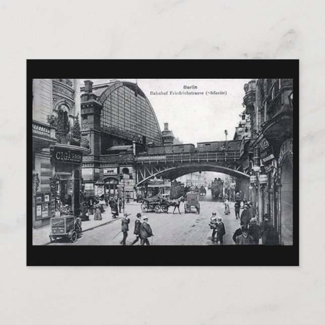Old Postcard - Berlin, Friedrichstrasse Station (Front)