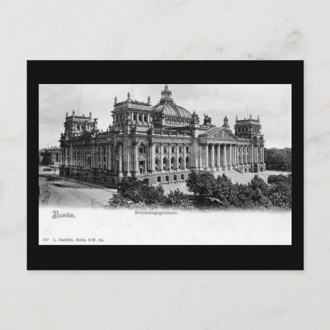 Old Postcard, Berlin, Reichstag Postcard (Front)