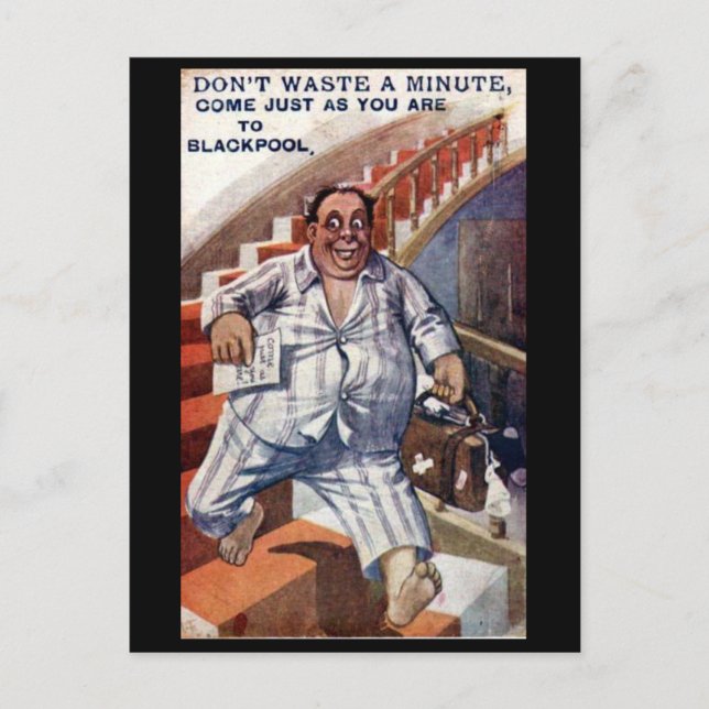 Old Postcard - Blackpool, Lancashire (Front)