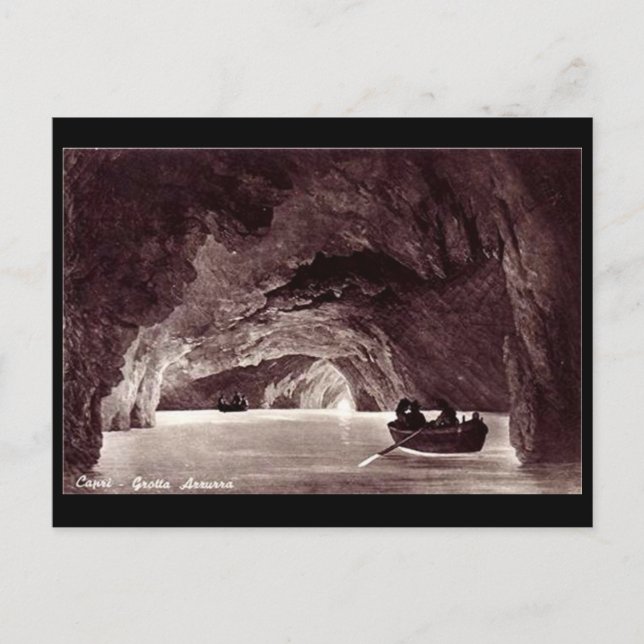 Old Postcard - Blue Grotto, Capri, Italy (Front)