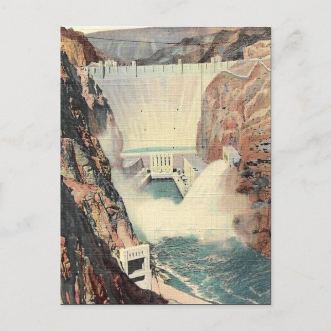 Old Postcard - Boulder Dam, Nevada/Arizona, USA (Front)