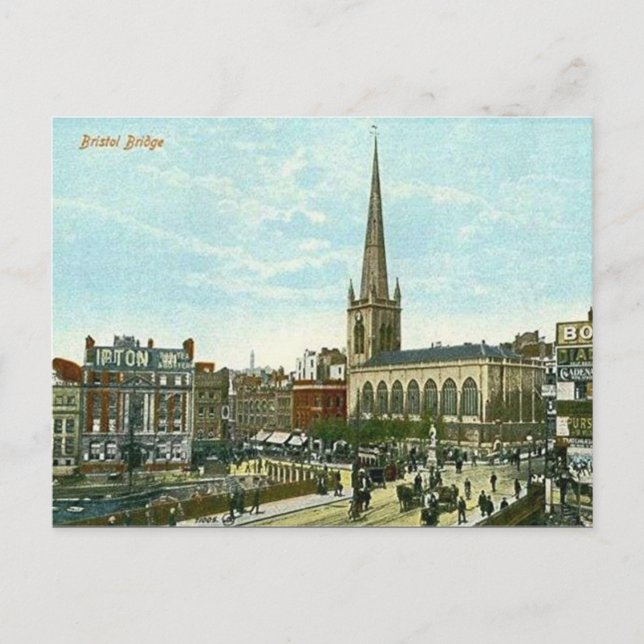 Old Postcard - Bristol Bridge (Front)