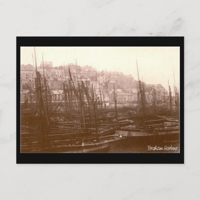 Old Postcard - Brixham, Devon (Front)