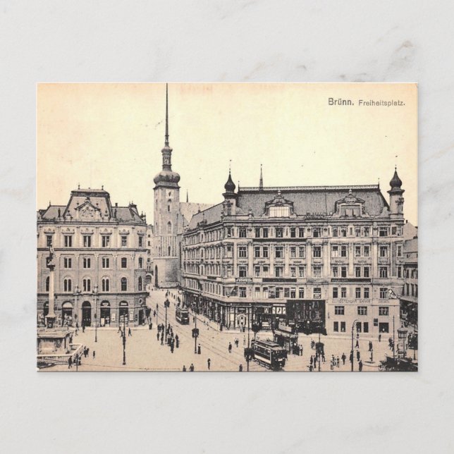 Old Postcard - Brno, Czech Republic (Front)