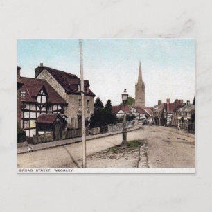 Old Postcard - Broad St, Weobley, Herefordshire