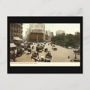 Old Postcard, Broadway & 5th Ave, New York City Postcard